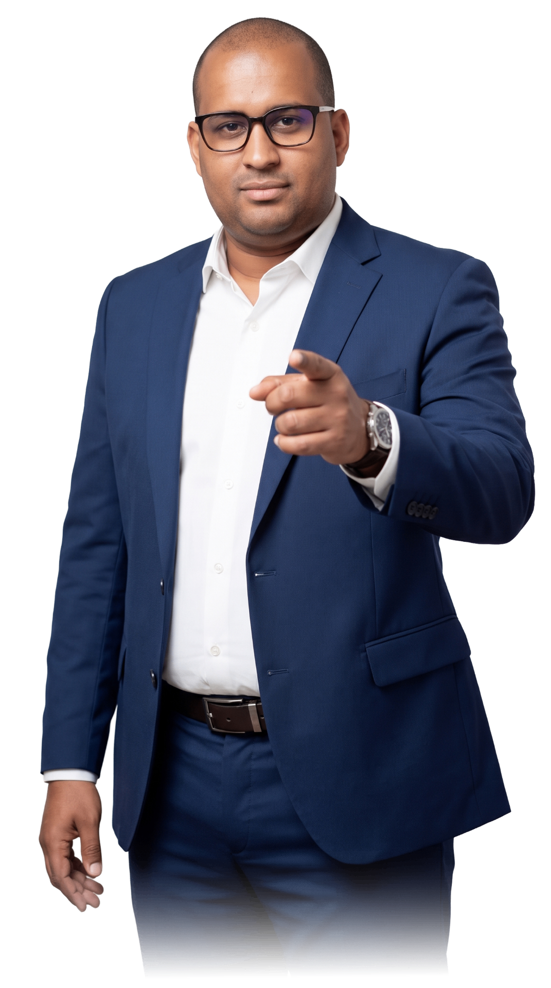 Especialista apontando para soluções contábeis